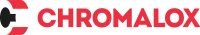 Chromalox brand logo: red wordmark with a circular red/black emblem on the left
